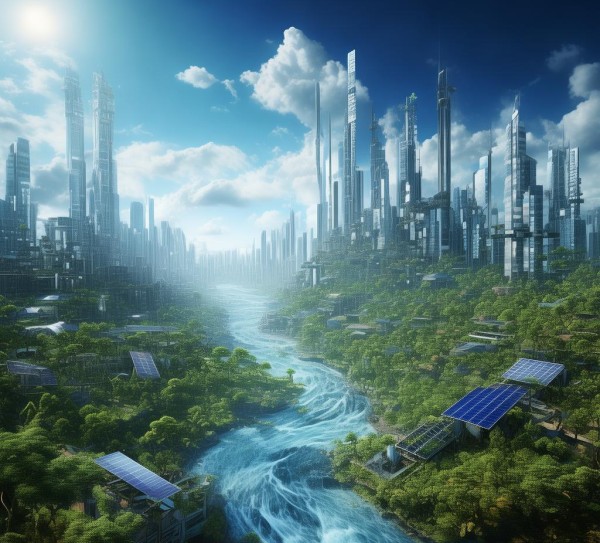大气蓝色,科技与自然的未来图景 大气蓝色,科技与自然的未来图景