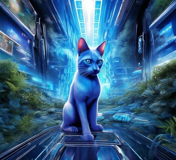 蓝猫壁纸,科技与美的完美融合 蓝猫壁纸,科技与美的完美融合